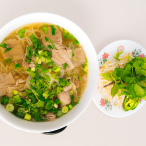 Pho with beef slices / Phở tái